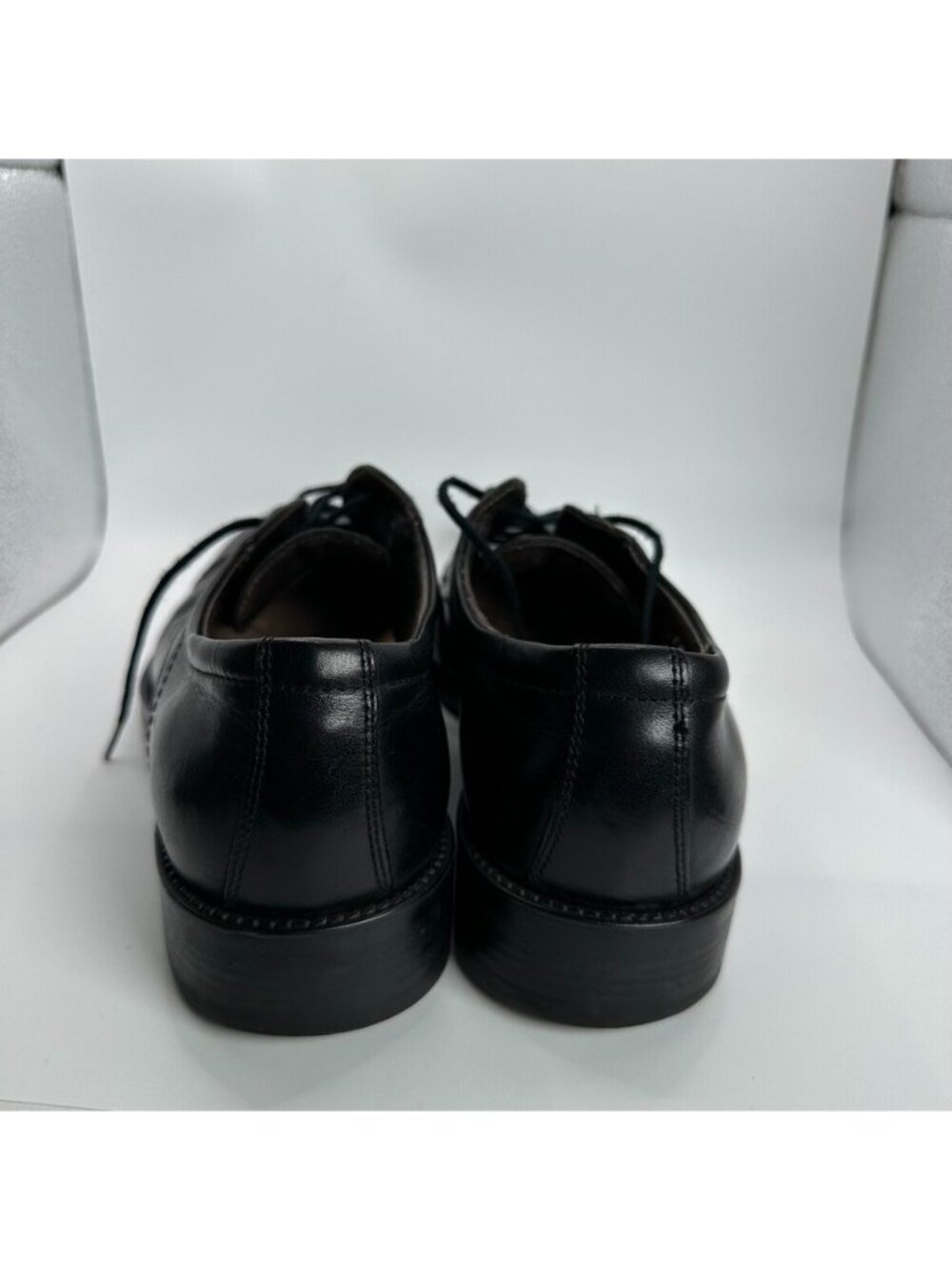 Samuel Hubbard Shoes Mens 9 M Black Cap Toe Oxford Leather Lace Up Made Italy - Picture 7 of 14